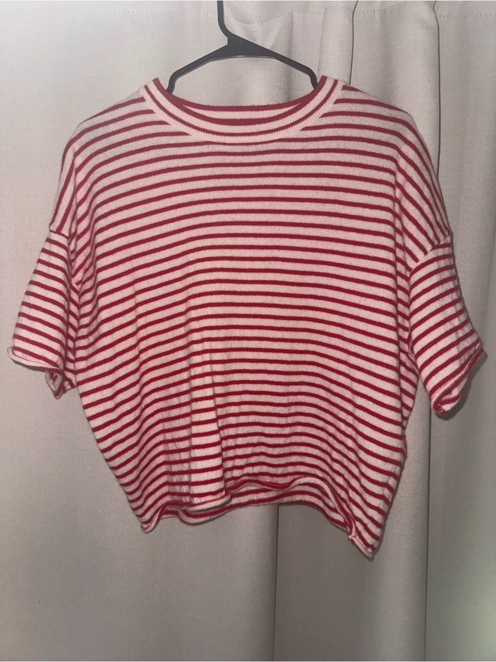 Daily Drills Red and White Striped Short Sleeve Tee